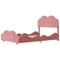 Full Size Cloud-Shaped Platform Bed With Eye-Catching Design And Lively Colors