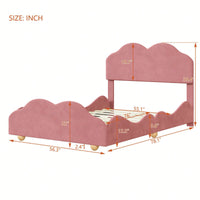 Full Size Cloud-Shaped Platform Bed With Eye-Catching Design And Lively Colors