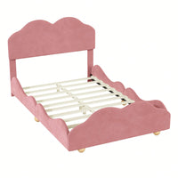 Full Size Cloud-Shaped Platform Bed With Eye-Catching Design And Lively Colors