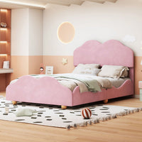 Full Size Cloud-Shaped Platform Bed With Eye-Catching Design And Lively Colors