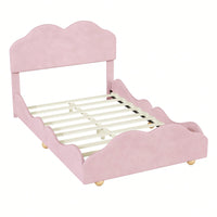 Full Size Cloud-Shaped Platform Bed With Eye-Catching Design And Lively Colors