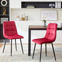 Set Of 4, Velvet Dining Chairs Modern Kitchen Dining Room Chairs