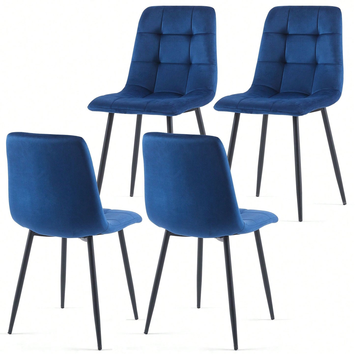 Set Of 4, Velvet Dining Chairs Modern Kitchen Dining Room Chairs