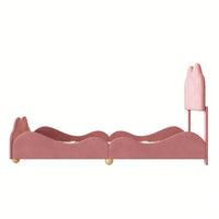Twin Size Cloudscape Scalloped Upholstered Bed