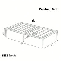 Modern Twin Size Platform Bed with Sleek Storage Minimalist Design No Box Spring Needed