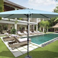 6x9ft Waterproof Patio Umbrella with Crank and Tilt for Garden Backyard Pool Area