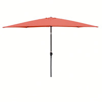 6x9ft Waterproof Patio Umbrella with Crank and Tilt for Garden Backyard Pool Area