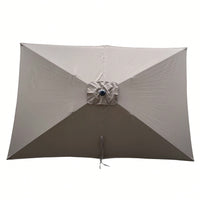 6x9ft Waterproof Patio Umbrella with Crank and Tilt for Garden Backyard Pool Area