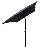 6x9ft Waterproof Patio Umbrella with Crank and Tilt for Garden Backyard Pool Area