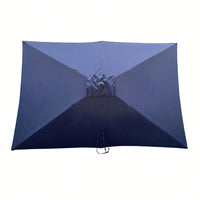 6x9ft Waterproof Patio Umbrella with Crank and Tilt for Garden Backyard Pool Area