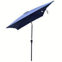 6x9ft Waterproof Patio Umbrella with Crank and Tilt for Garden Backyard Pool Area