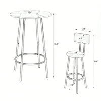 Stylish Counter Height Table Set With Stools