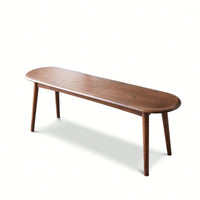 Table Bench Half-Round Solid Oak Wood Bench