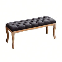 Upholstered Tufted Bench Ottoman , Velvet Dining Bench Bedroom Bench Footrest Stool Accent Bench For Entryway Dining Room Living Room