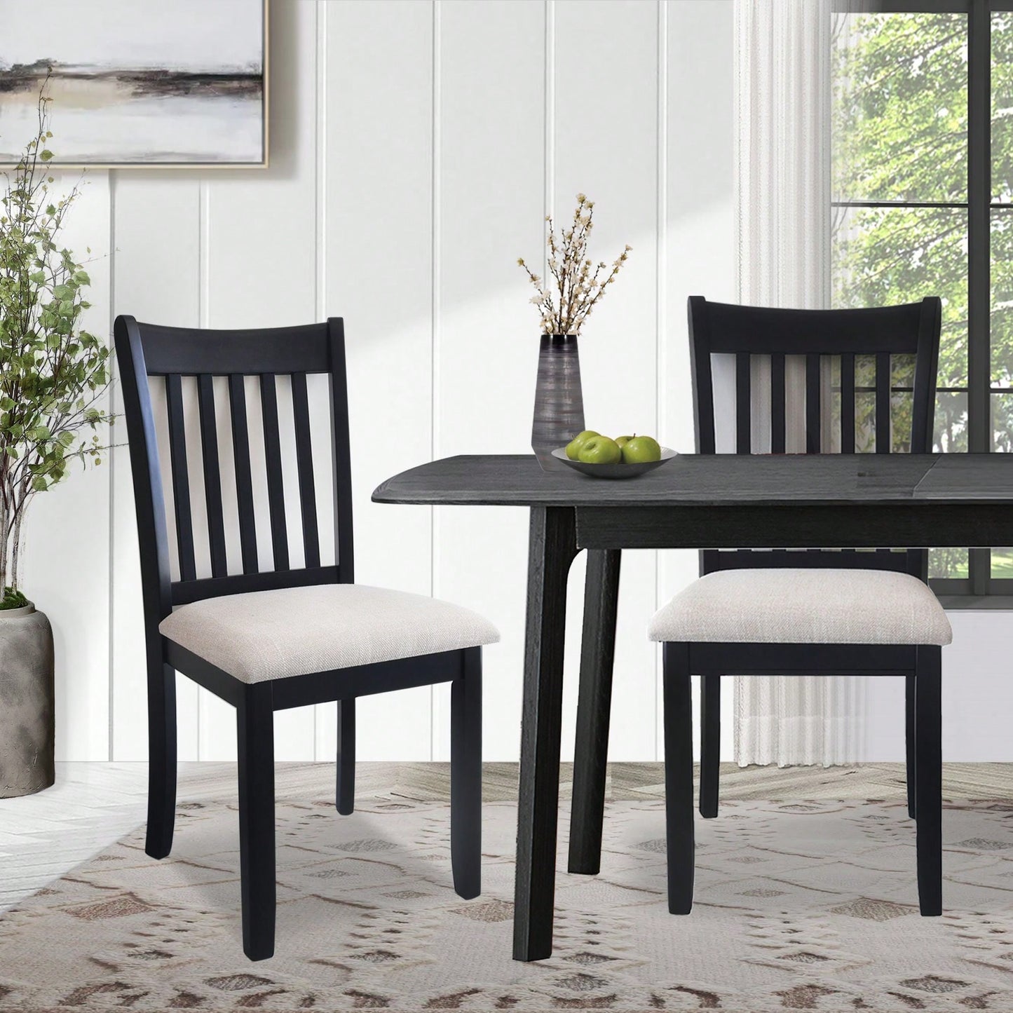 Set Of 2, Elegant And Durable Wooden Dining Chairs Enhance Your Space With Style And Comfort
