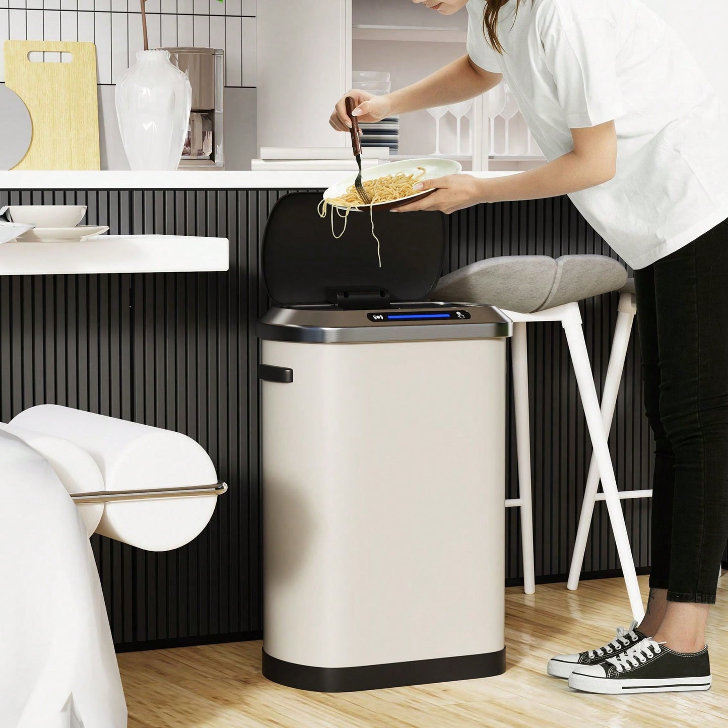 Introducing The 50L Smart Automatic Trash Can Hands-Free Operation, Silent Lid Closure, And Large Capacity