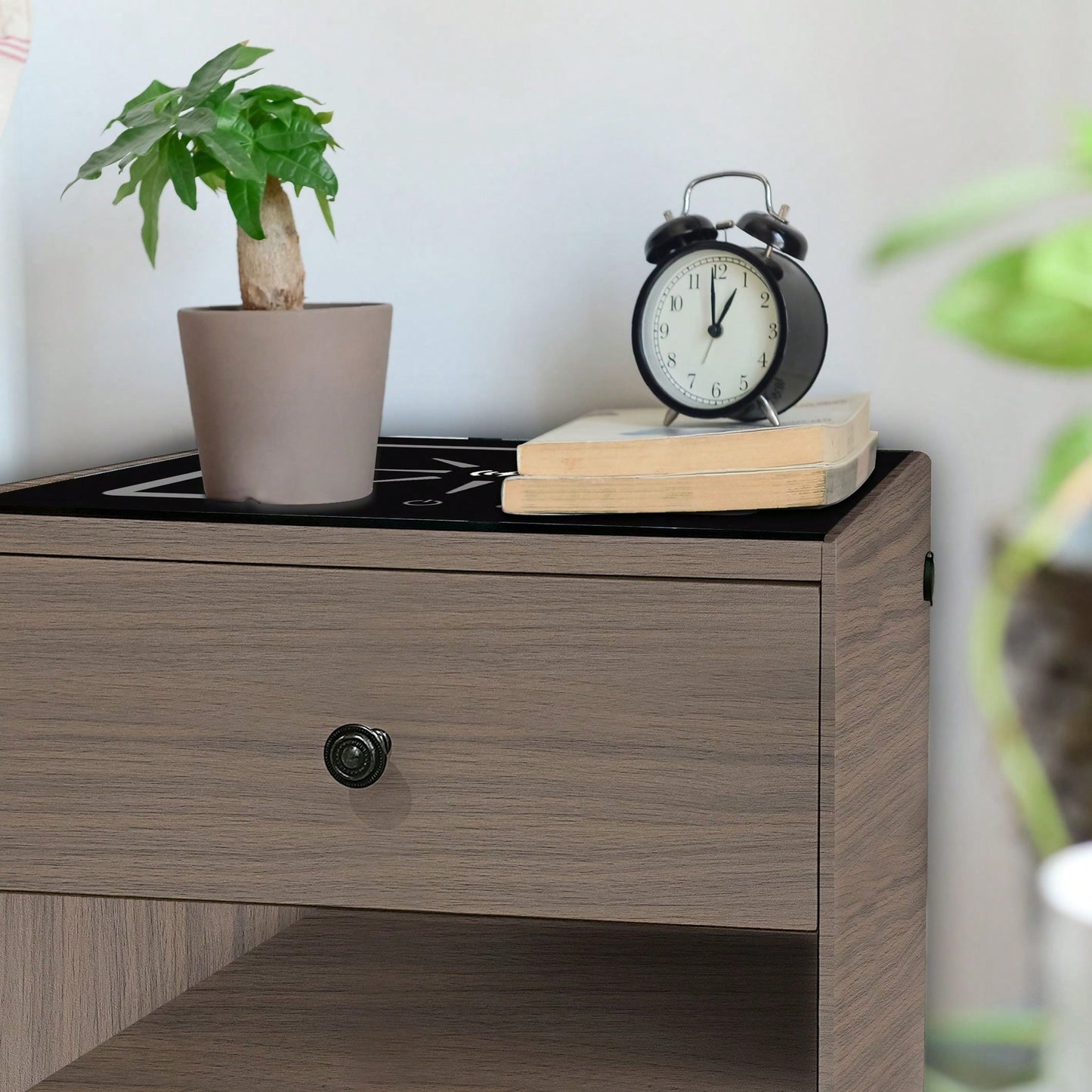 Nightstand With Wireless Charging Station