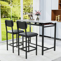 3 Piece Dining Room Table Set With 2 Upholstered Chairs