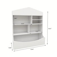 7 Shelf Bookcase, Storage Display, Rack, Organizer, White