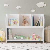 Kids Bookcase With 4 Compartments, Storage Book Shelf, Storage Display, Rack,Toy Organizer For Children's Room, Playroom, Nursery