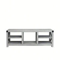 Sleek 61" Media Console With Ample Storage And Built-In DVD/CD Players