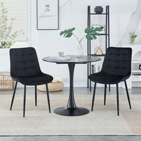 Set of 2 Modern Dining Chairs for Restaurants Cafes Offices Living Rooms Easy to Assemble