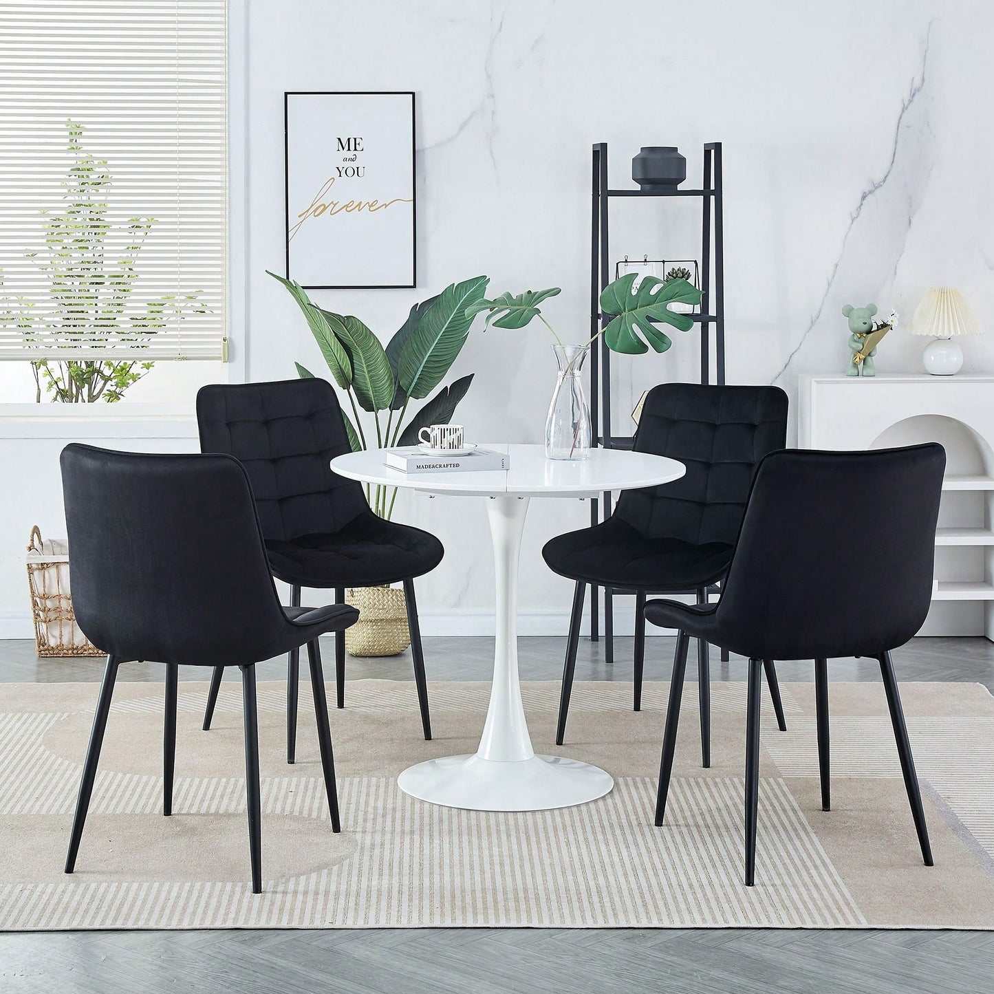 Set of 2 Modern Dining Chairs for Restaurants Cafes Offices Living Rooms Easy to Assemble