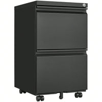 Secure Rolling Metal File Cabinet for Home Office Fits Letter Legal A4 Size Mobile Storage Assembly Required