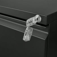 Secure Rolling Metal File Cabinet for Home Office Fits Letter Legal A4 Size Mobile Storage Assembly Required