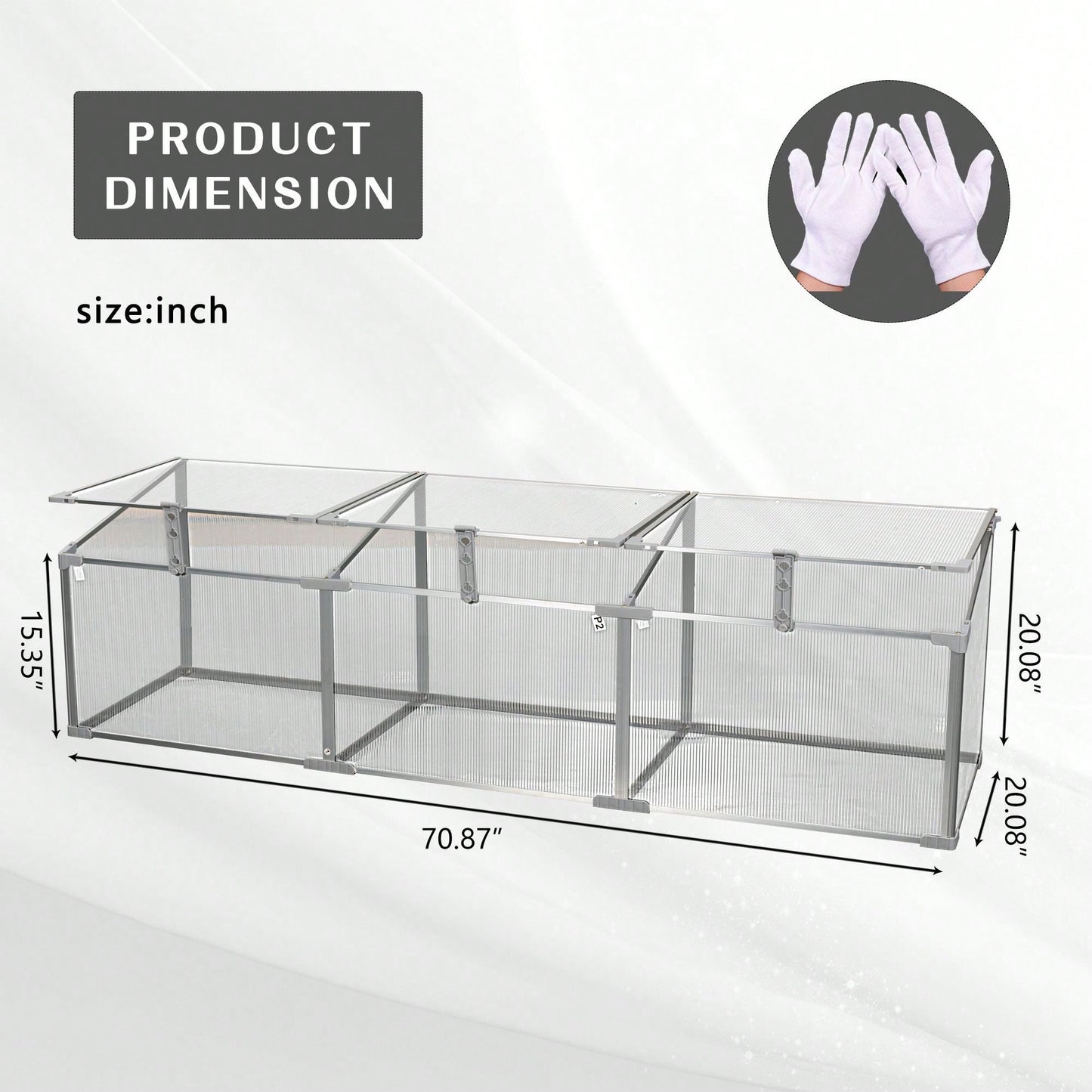 Spacious And Portable Polycarbonate Greenhouse For Year-Round Outdoor Planting