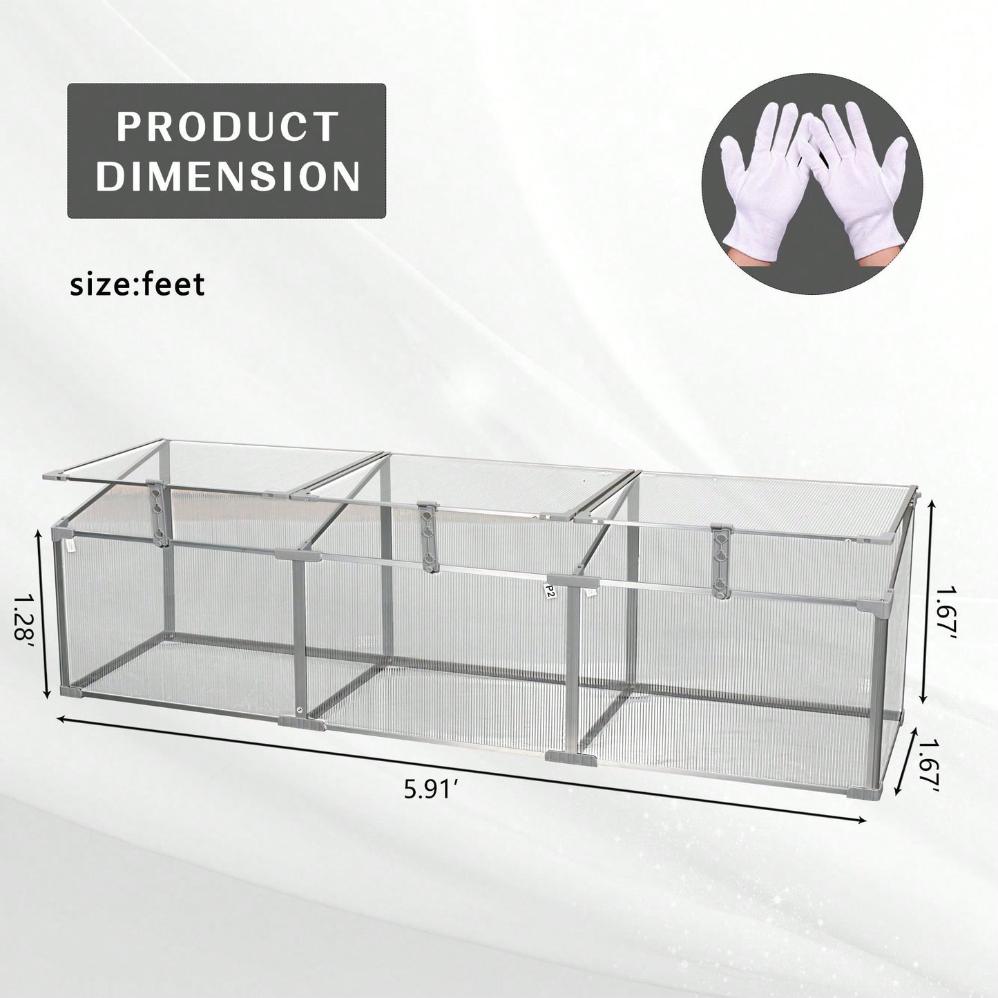 Spacious And Portable Polycarbonate Greenhouse For Year-Round Outdoor Planting