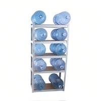 Adjustable 5 Tier Heavy Duty White Metal Shelving Unit for Garage Storage and Organization