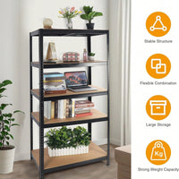 Adjustable 5 Tier Heavy Duty White Metal Shelving Unit for Garage Storage and Organization