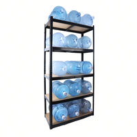 Adjustable 5 Tier Heavy Duty White Metal Shelving Unit for Garage Storage and Organization