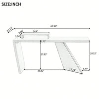 Rustic Industrial Executive Desk with Monitor Stand for Home Office and Living Room