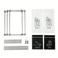 2 Tier Laundry Sorter With 4 Removable Bags For Organizing Clothes, Laundry, Lights, Darks