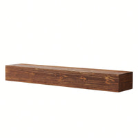 72" Rustic Wood Fireplace Mantel, Wall-Mounted & Floating Shelf For Home Decor