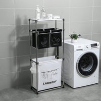 3 Tier Laundry Sorter, Laundry Hamper With 4 Removable Bags For Organizing Clothes, Laundry, Lights, Darks
