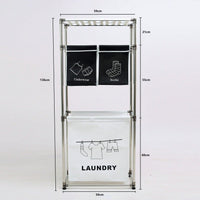 3 Tier Laundry Sorter, Laundry Hamper With 4 Removable Bags For Organizing Clothes, Laundry, Lights, Darks