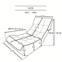 Adjustable Reclining Chair - Japanese Lazy Sofa for Tatami & Balcony - Comfortable Leisure Sofa