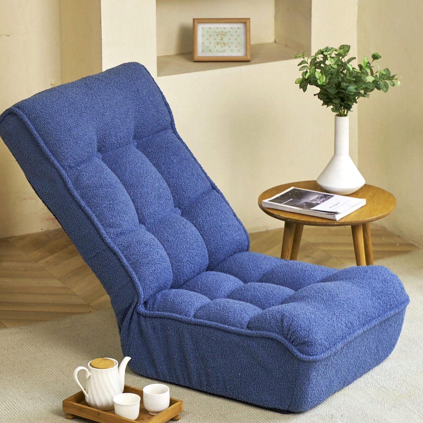 Adjustable Reclining Chair - Japanese Lazy Sofa for Tatami & Balcony - Comfortable Leisure Sofa