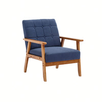 Leisure Chair With Solid Wood Armrest And Feet, Mid-Century Modern Accent Chair, For Living Room Bedroom Studio Chair