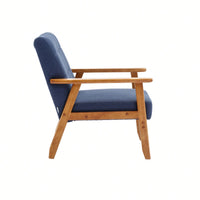Leisure Chair With Solid Wood Armrest And Feet, Mid-Century Modern Accent Chair, For Living Room Bedroom Studio Chair
