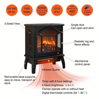 18" 3D Infrared Electric Stove With Remote Control