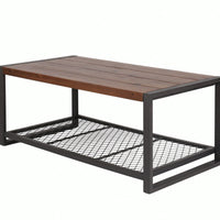 Console Coffee Table, Natural Reclaimed Wood Finish