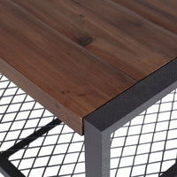 Console Coffee Table, Natural Reclaimed Wood Finish