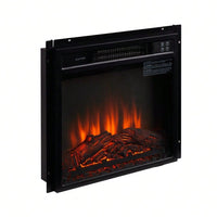 Electric Fireplace Insert 18" 1400W 120V, Realistic Flame Effects, Remote Control, Not Intended For Stand Alone Use