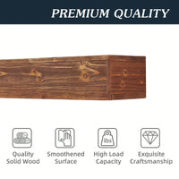 48" Rustic Wood Fireplace Mantel , Wall-Mounted & Floating Shelf For Home Decor