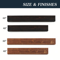 48" Rustic Wood Fireplace Mantel , Wall-Mounted & Floating Shelf For Home Decor