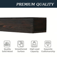 48" Rustic Wood Fireplace Mantel , Wall-Mounted & Floating Shelf For Home Decor